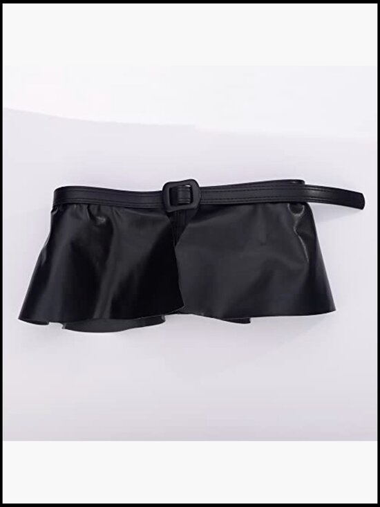 Faux Leather Waist Belt Wide Cinch Belt for Dress Costume Cosplay Chic